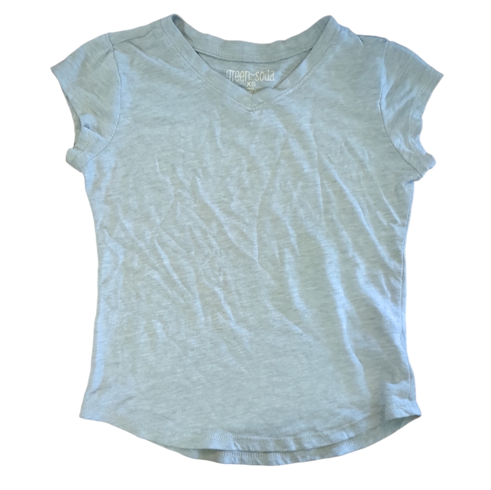 🍁2/$7🍁GREEN SODA Solid Grey Casual Short Sleeve Tee Shirt